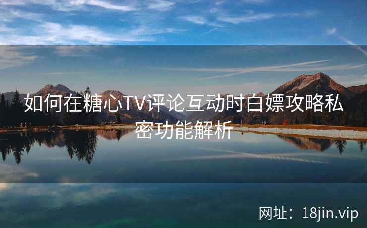 如何在糖心TV评论互动时白嫖攻略私密功能解析