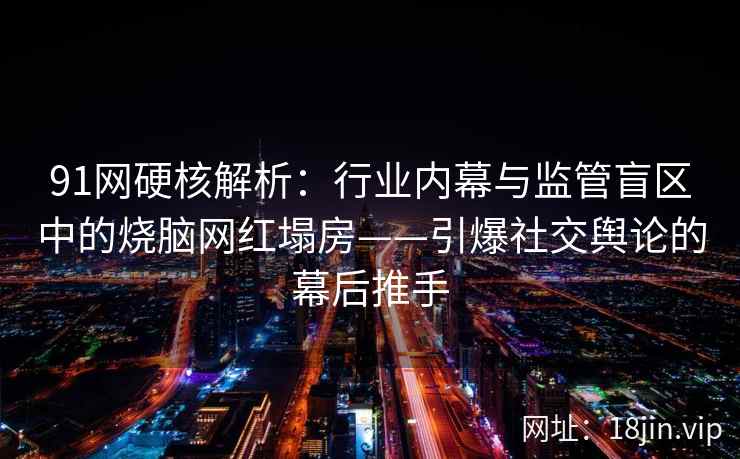 91网硬核解析：行业内幕与监管盲区中的烧脑网红塌房——引爆社交舆论的幕后推手