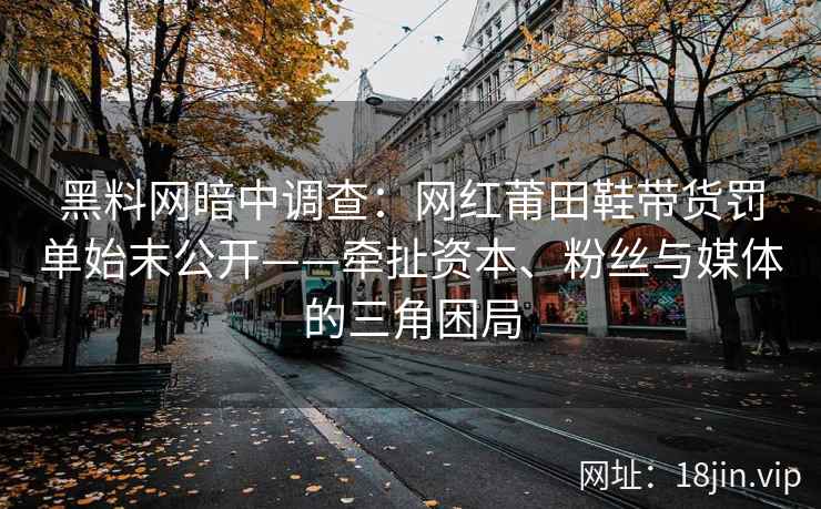 黑料网暗中调查：网红莆田鞋带货罚单始末公开——牵扯资本、粉丝与媒体的三角困局