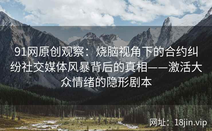 91网原创观察：烧脑视角下的合约纠纷社交媒体风暴背后的真相——激活大众情绪的隐形剧本