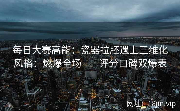 每日大赛高能：瓷器拉胚遇上三维化风格：燃爆全场——评分口碑双爆表  第1张
